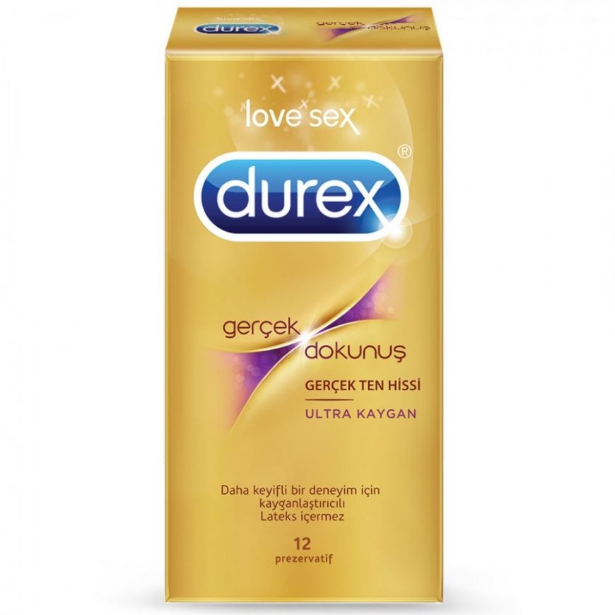 Durex Gerçek Dokunuş Ultra Kaygan 12 li Prezervatif Yasak Elmam 